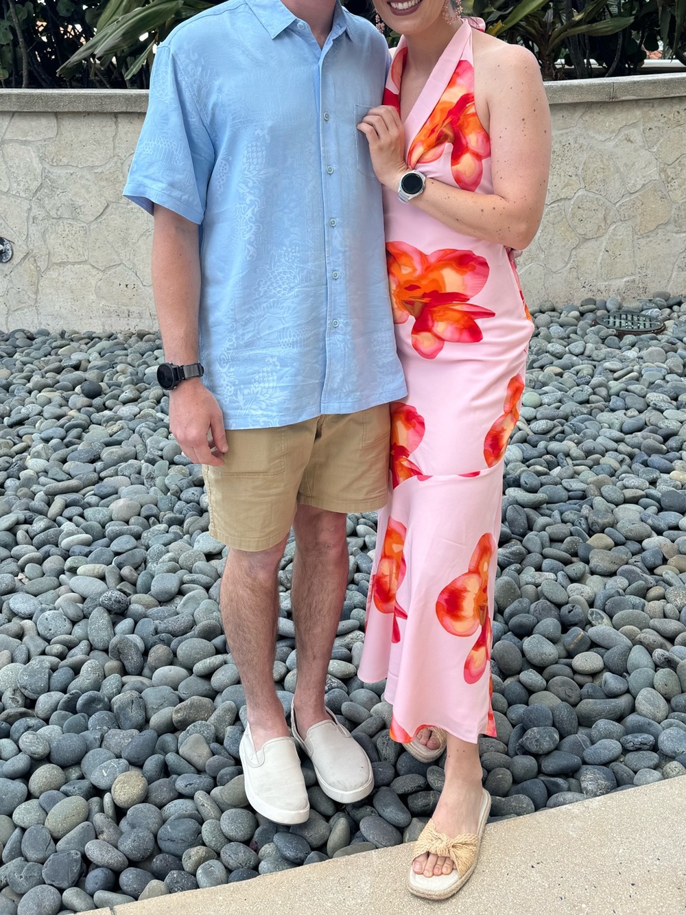 Abercrombie & Fitch Pink Backless Floral Maxi Dress with Orange Accents - Picture 5 of 5